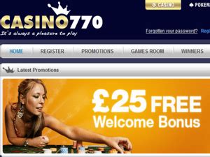 casino 770 bonus code 25€